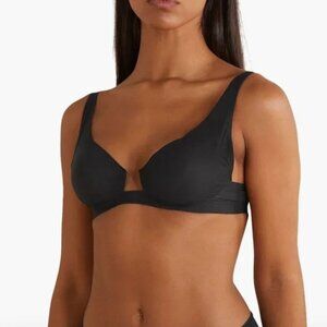 SKIMS Naked Stretch Mesh Underwire Plunge Bra - Onyx Size 38C NWT